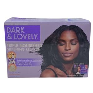 NEW Dark and Lovely Triple Nourished Silkening No Lye Hair Relaxer Moisture Soft